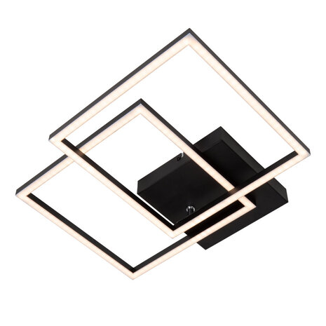 Lucide ARIANNE - Plafonnière - LED - CCT - 1x23W 2700K/4000K - Zwart Lucide ARIANNE - Plafonnière - LED - CCT - 1x23W 2700K/4000K - Zwart