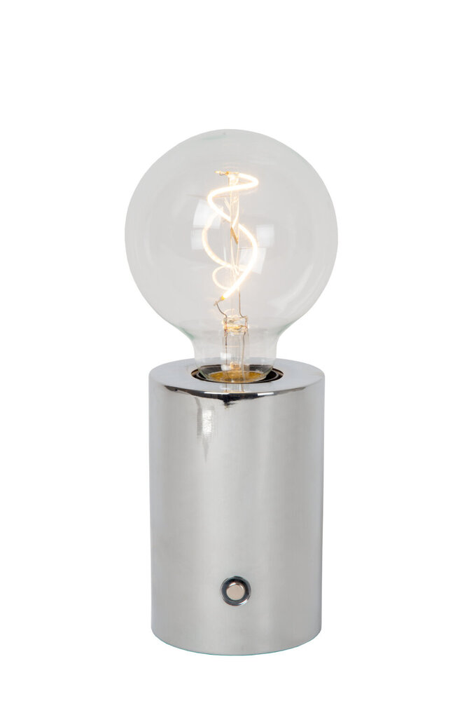 Lucide VIVO - Oplaadbare Tafellamp - Accu/Batterij - Ø 8 cm - LED Dimb. - E27 - 1x1W 2700K - Chroom Lucide VIVO - Oplaadbare Tafellamp - Accu/Batterij - Ø 8 cm - LED Dimb. - E27 - 1x1W 2700K - Chroom