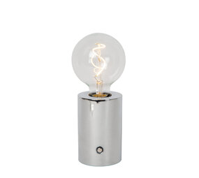 Lucide VIVO - Oplaadbare Tafellamp - Accu/Batterij - Ø 8 cm - LED Dimb. - E27 - 1x1W 2700K - Chroom Lucide VIVO - Oplaadbare Tafellamp - Accu/Batterij - Ø 8 cm - LED Dimb. - E27 - 1x1W 2700K - Chroom