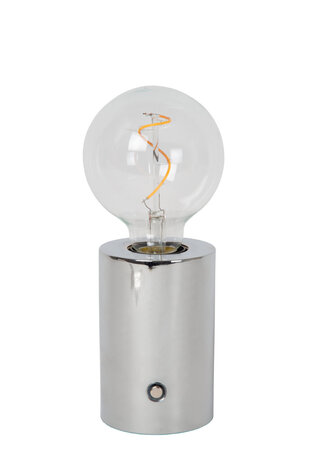 Lucide VIVO - Oplaadbare Tafellamp - Accu/Batterij - Ø 8 cm - LED Dimb. - E27 - 1x1W 2700K - Chroom Lucide VIVO - Oplaadbare Tafellamp - Accu/Batterij - Ø 8 cm - LED Dimb. - E27 - 1x1W 2700K - Chroom