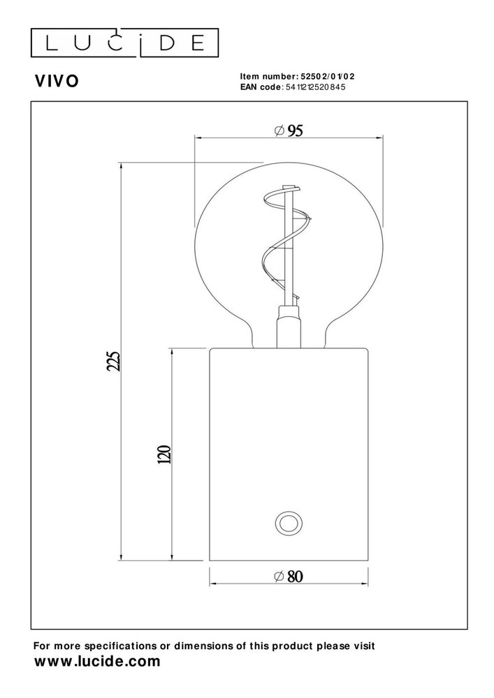Lucide VIVO - Oplaadbare Tafellamp - Accu/Batterij - Ø 8 cm - LED Dimb. - E27 - 1x1W 2700K - Mat Goud / Messing Lucide VIVO - Oplaadbare Tafellamp - Accu/Batterij - Ø 8 cm - LED Dimb. - E27 - 1x1W 2700K - Mat Goud / Messing
