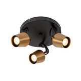 Lucide EMILE - Plafondspot - Ø 23 cm - 3xGU10 (MR16) - Mat Goud / Messing Lucide EMILE - Plafondspot - Ø 23 cm - 3xGU10 (MR16) - Mat Goud / Messing