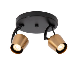 Lucide EMILE - Plafondspot - Ø 20 cm - 2xGU10 (MR16) - Mat Goud / Messing Lucide EMILE - Plafondspot - Ø 20 cm - 2xGU10 (MR16) - Mat Goud / Messing