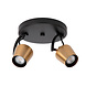 Lucide EMILE - Plafondspot - Ø 20 cm - 2xGU10 (MR16) - Mat Goud / Messing