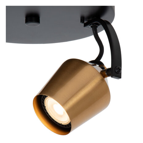 Lucide EMILE - Plafondspot - Ø 20 cm - 2xGU10 (MR16) - Mat Goud / Messing
