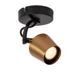 Lucide EMILE - Plafondspot - Ø 10,5 cm - 1xGU10 (MR16) - Mat Goud / Messing