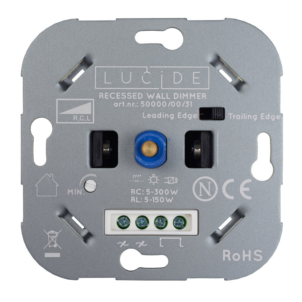 Lucide LED dimmer  Fase aansnijding RL 5-150W /Fase afsnijding RC 5-300W Wit Lucide LED dimmer  Fase aansnijding RL 5-150W /Fase afsnijding RC 5-300W Wit