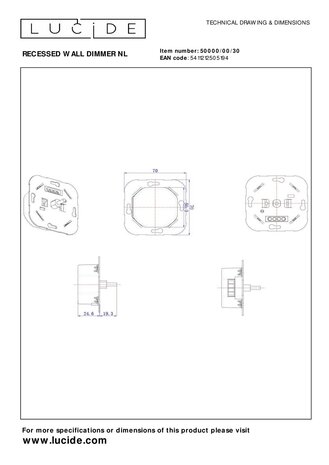 Lucide LED dimmer  Fase aansnijding RL 5-150W /Fase afsnijding RC 5-300W Zwart Lucide LED dimmer  Fase aansnijding RL 5-150W /Fase afsnijding RC 5-300W Zwart