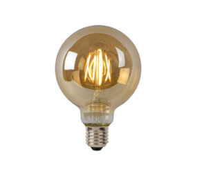 Lucide G95 - Filament lamp - Ø 9,5 cm - LED Dimb. - E27 - 1x5W 2700K - Amber Lucide G95 - Filament lamp - Ø 9,5 cm - LED Dimb. - E27 - 1x5W 2700K - Amber