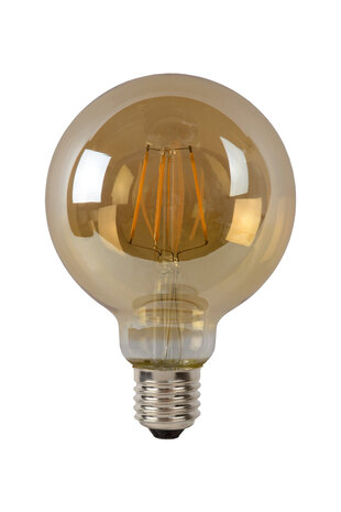 Lucide G95 - Filament lamp - Ø 9,5 cm - LED Dimb. - E27 - 1x5W 2700K - Amber Lucide G95 - Filament lamp - Ø 9,5 cm - LED Dimb. - E27 - 1x5W 2700K - Amber