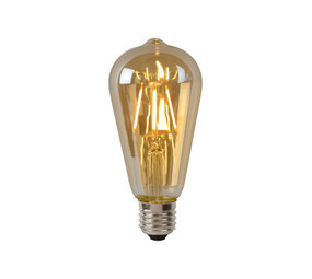 Lucide ST64 - Filament lamp - Ø 6,4 cm - LED Dimb. - E27 - 1x5W 2700K - Amber