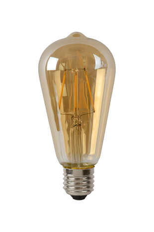 Lucide ST64 - Filament lamp - Ø 6,4 cm - LED Dimb. - E27 - 1x5W 2700K - Amber Lucide ST64 - Filament lamp - Ø 6,4 cm - LED Dimb. - E27 - 1x5W 2700K - Amber