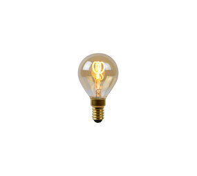 Lucide P45 - Filament lamp - Ø 4,5 cm - LED Dimb. - E14 - 1x3W 2200K - Amber Lucide P45 - Filament lamp - Ø 4,5 cm - LED Dimb. - E14 - 1x3W 2200K - Amber