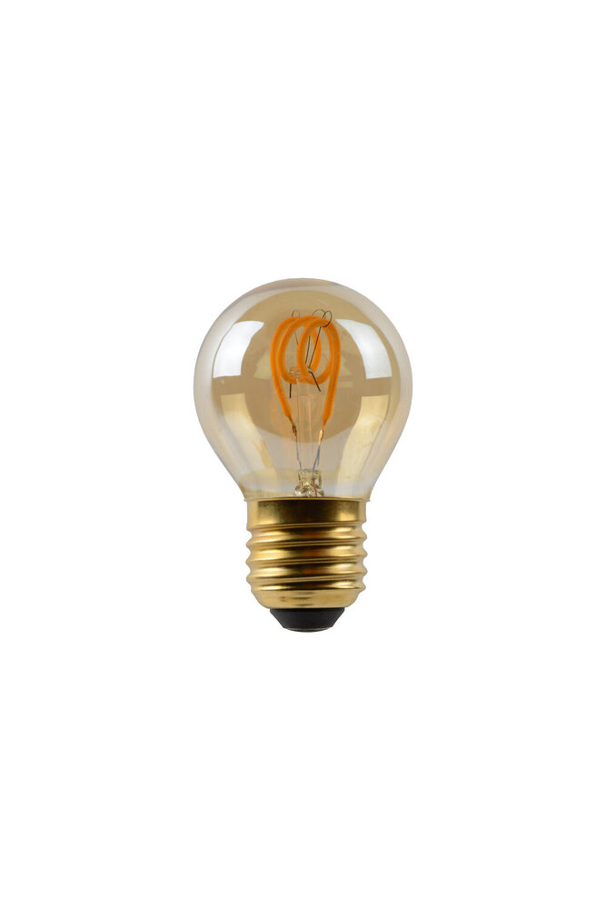 Lucide G45 - Filament lamp - Ø 4,5 cm - LED Dimb. - E27 - 1x3W 2200K - Amber Lucide G45 - Filament lamp - Ø 4,5 cm - LED Dimb. - E27 - 1x3W 2200K - Amber