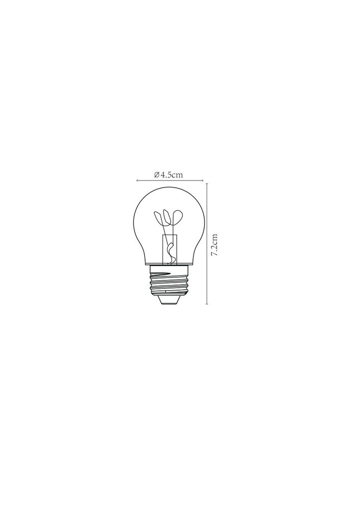 Lucide G45 - Filament lamp - Ø 4,5 cm - LED Dimb. - E27 - 1x3W 2200K - Amber Lucide G45 - Filament lamp - Ø 4,5 cm - LED Dimb. - E27 - 1x3W 2200K - Amber