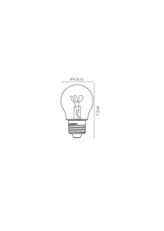 Lucide G45 - Filament lamp - Ø 4,5 cm - LED Dimb. - E27 - 1x3W 2200K - Amber Lucide G45 - Filament lamp - Ø 4,5 cm - LED Dimb. - E27 - 1x3W 2200K - Amber