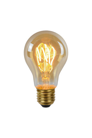 Lucide A60 - Filament lamp - Ø 6 cm - LED Dimb. - E27 - 1x4,9W 2200K - Amber Lucide A60 - Filament lamp - Ø 6 cm - LED Dimb. - E27 - 1x4,9W 2200K - Amber