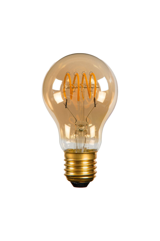 Lucide A60 - Filament lamp - Ø 6 cm - LED Dimb. - E27 - 1x4,9W 2200K - Amber Lucide A60 - Filament lamp - Ø 6 cm - LED Dimb. - E27 - 1x4,9W 2200K - Amber