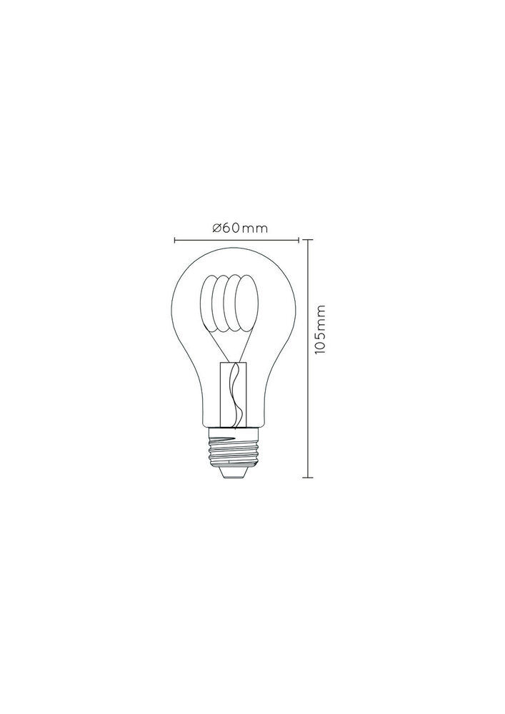 Lucide A60 - Filament lamp - Ø 6 cm - LED Dimb. - E27 - 1x4,9W 2200K - Amber Lucide A60 - Filament lamp - Ø 6 cm - LED Dimb. - E27 - 1x4,9W 2200K - Amber