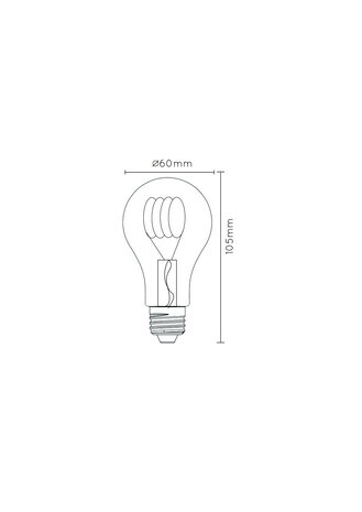 Lucide A60 - Filament lamp - Ø 6 cm - LED Dimb. - E27 - 1x4,9W 2200K - Amber Lucide A60 - Filament lamp - Ø 6 cm - LED Dimb. - E27 - 1x4,9W 2200K - Amber