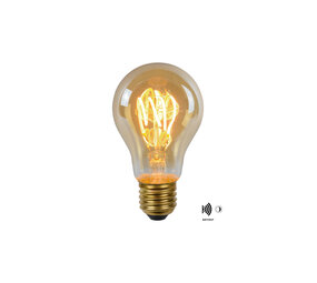 Lucide A60 TWILIGHT SENSOR - Filament lamp - Ø 6 cm - LED - E27 - 1x4W 2200K - Dag/nacht sensor - Amber Lucide A60 TWILIGHT SENSOR - Filament lamp - Ø 6 cm - LED - E27 - 1x4W 2200K - Dag/nacht sensor - Amber