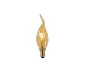 Lucide CT35 - Filament lamp - Ø 3,5 cm - LED Dimb. - E14 - 1x3W 2200K - Amber
