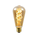 Lucide ST64 - Filament lamp - Ø 6,4 cm - LED Dimb. - E27 - 1x4,9W 2200K - Amber Lucide ST64 - Filament lamp - Ø 6,4 cm - LED Dimb. - E27 - 1x4,9W 2200K - Amber