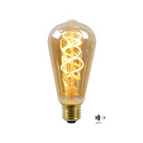 Lucide ST64 TWILIGHT SENSOR - Filament lamp - Ø 6,4 cm - LED - E27 - 1x4W 2200K - Dag/nacht sensor - Amber Lucide ST64 TWILIGHT SENSOR - Filament lamp - Ø 6,4 cm - LED - E27 - 1x4W 2200K - Dag/nacht sensor - Amber