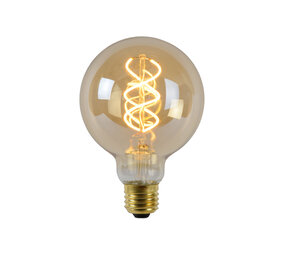 Lucide G95 - Filament lamp - Ø 9,5 cm - LED Dimb. - E27 - 1x4,9W 2200K - Amber Lucide G95 - Filament lamp - Ø 9,5 cm - LED Dimb. - E27 - 1x4,9W 2200K - Amber