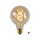 Lucide G95 TWILIGHT SENSOR - Filament lamp - Ø 9,5 cm - LED - E27 - 1x4W 2200K - Dag/nacht sensor - Amber