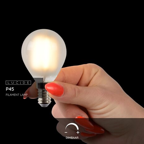 Lucide P45 - Filament lamp - Ø 4,5 cm - LED Dimb. - E14 - 1x4W 2700K - mat Lucide P45 - Filament lamp - Ø 4,5 cm - LED Dimb. - E14 - 1x4W 2700K - mat