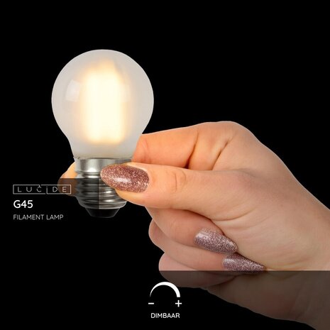 Lucide G45 - Filament lamp - Ø 4,5 cm - LED Dimb. - E27 - 1x4W 2700K - mat Lucide G45 - Filament lamp - Ø 4,5 cm - LED Dimb. - E27 - 1x4W 2700K - mat