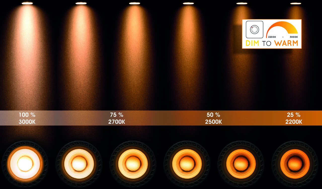 Lucide MR16 - Led lamp - Ø 5 cm - LED Dim to warm - GU10 (MR16) - 1x5W 2200K/3000K - Zwart Lucide MR16 - Led lamp - Ø 5 cm - LED Dim to warm - GU10 (MR16) - 1x5W 2200K/3000K - Zwart