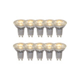 Lucide MR16 * 10 - Led lamp - Ø 5 cm - LED - GU10 - 10x5W 2700K - Transparant - Set van 10 Lucide MR16 * 10 - Led lamp - Ø 5 cm - LED - GU10 - 10x5W 2700K - Transparant - Set van 10
