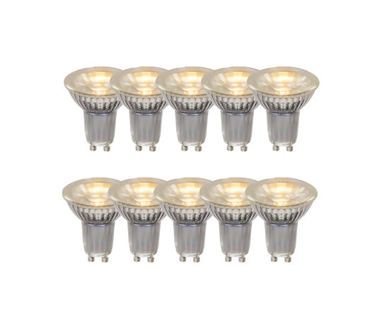 Lucide MR16 * 10 - Led lamp - Ø 5 cm - LED - GU10 - 10x5W 2700K - Transparant - Set van 10 Lucide MR16 * 10 - Led lamp - Ø 5 cm - LED - GU10 - 10x5W 2700K - Transparant - Set van 10