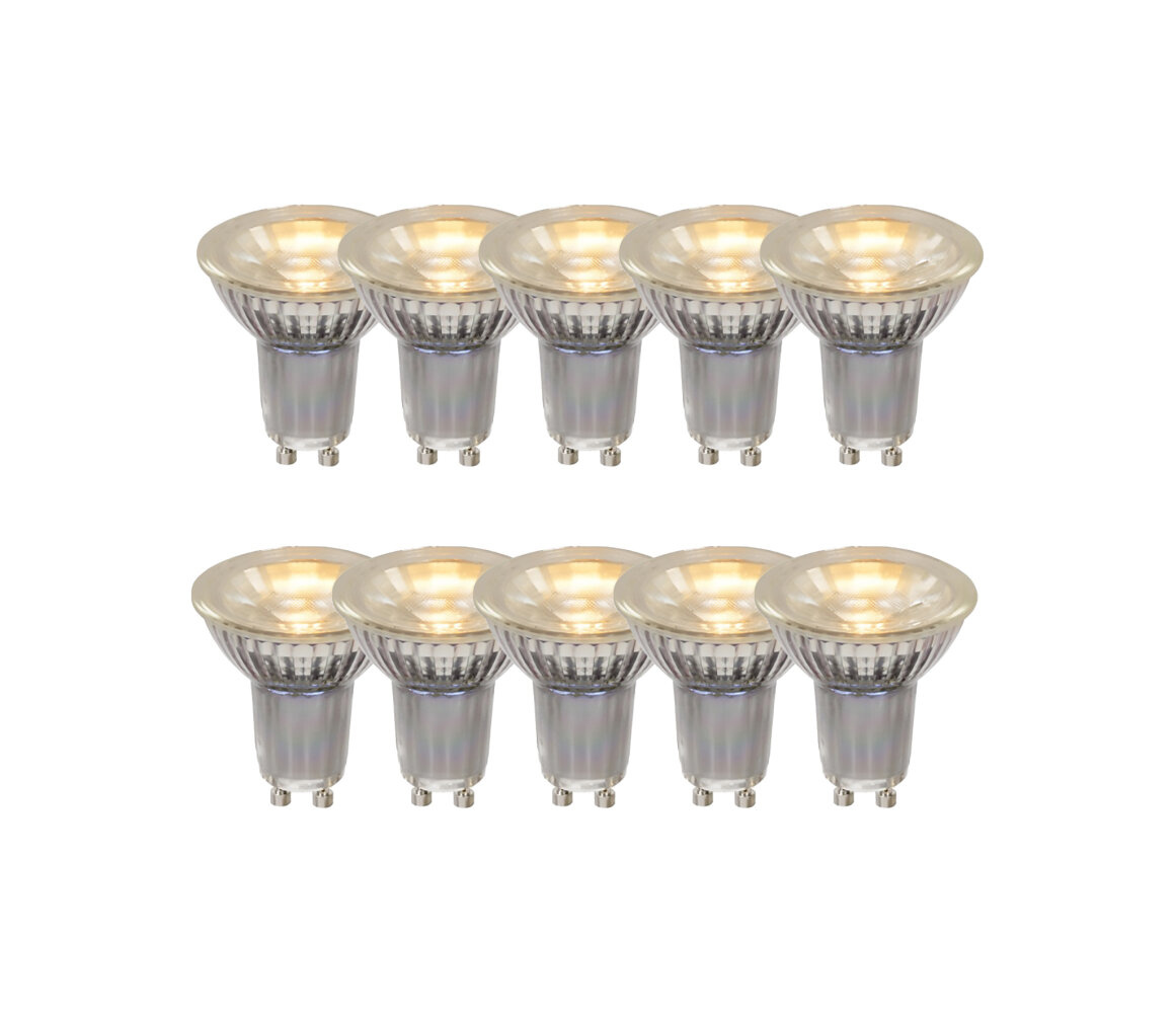 Lucide MR16 * 10 - Led lamp - Ø 5 cm - LED - GU10 - 10x5W 2700K - Transparant - Set van 10