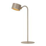 Lucide JOLAN - Oplaadbare Bureaulamp/Klemlamp/Wandlamp - Accu/Batterij - LED Dim to warm - 1x3,5W 2700K/5700K - Taupe