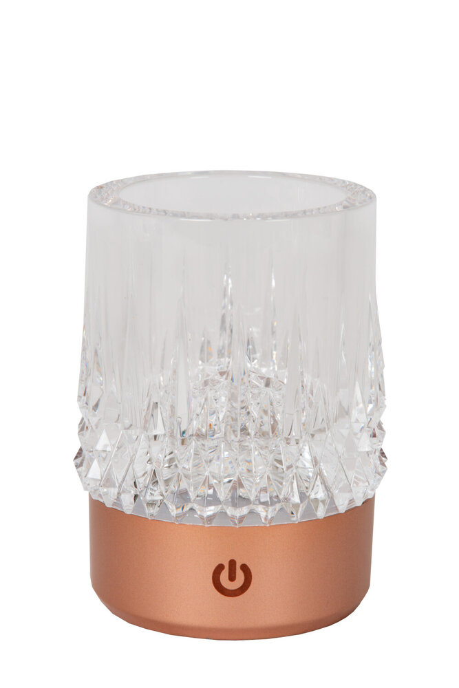 Lucide LILY - Oplaadbare Tafellamp - Accu/Batterij - Ø 8 cm - LED 3 StepDim - 1x3W 2700K/3000K - Koper - Set van 3 Lucide LILY - Oplaadbare Tafellamp - Accu/Batterij - Ø 8 cm - LED 3 StepDim - 1x3W 2700K/3000K - Koper - Set van 3