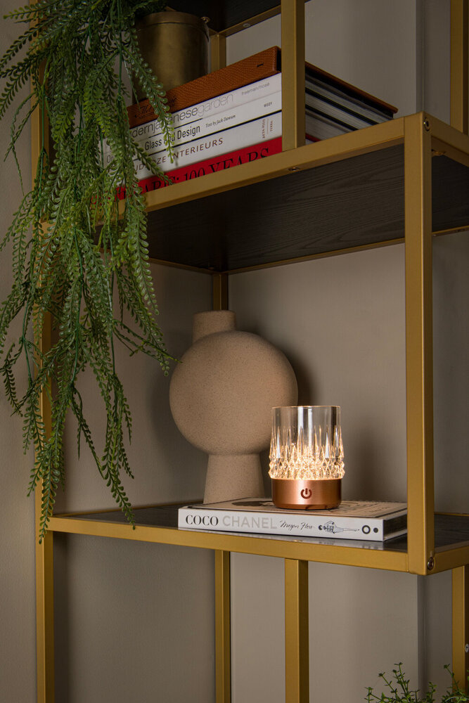 Lucide LILY - Oplaadbare Tafellamp - Accu/Batterij - Ø 8 cm - LED 3 StepDim - 1x3W 2700K/3000K - Koper - Set van 3 Lucide LILY - Oplaadbare Tafellamp - Accu/Batterij - Ø 8 cm - LED 3 StepDim - 1x3W 2700K/3000K - Koper - Set van 3