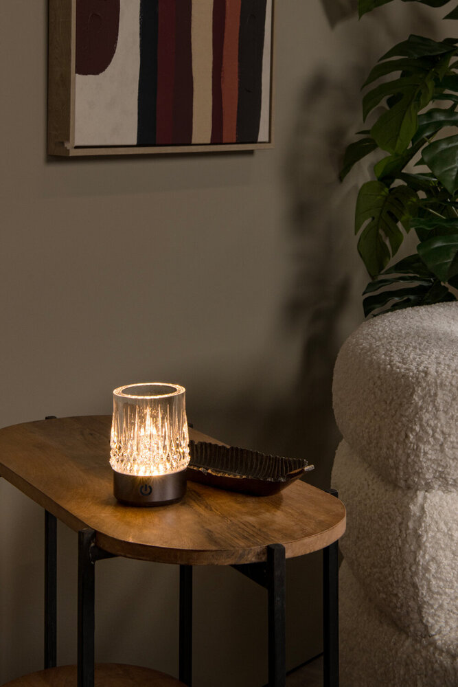 Lucide LILY - Oplaadbare Tafellamp - Accu/Batterij - Ø 8 cm - LED 3 StepDim - 1x3W 2700K/3000K - Zwart chroom - Set van 3 Lucide LILY - Oplaadbare Tafellamp - Accu/Batterij - Ø 8 cm - LED 3 StepDim - 1x3W 2700K/3000K - Zwart chroom - Set van 3