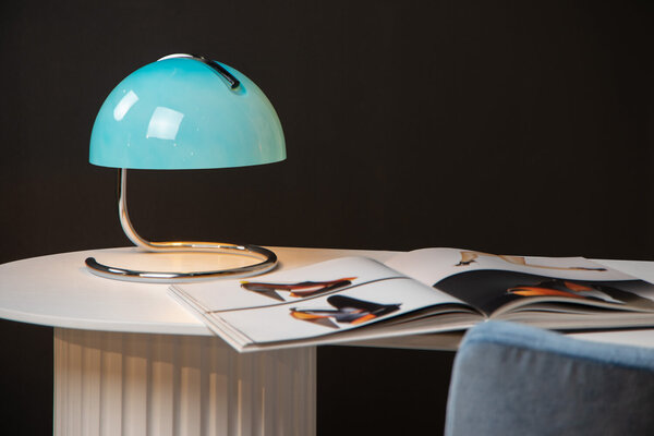 Lucide CATO - Tafellamp - Ø 23,5 cm - 1xE27 - Blauw Lucide CATO - Tafellamp - Ø 23,5 cm - 1xE27 - Blauw