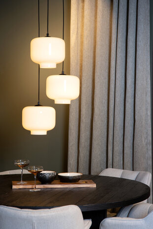 Lucide MEDINE - Hanglamp - Ø 46 cm - 3xE27 - Opaal Lucide MEDINE - Hanglamp - Ø 46 cm - 3xE27 - Opaal