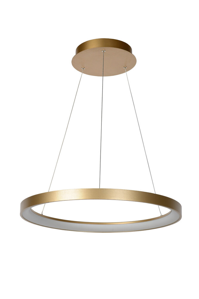 Lucide VIDAL - Hanglamp - Ø 58 cm - LED Dimb. - 1x48W 2700K - Mat Goud / Messing