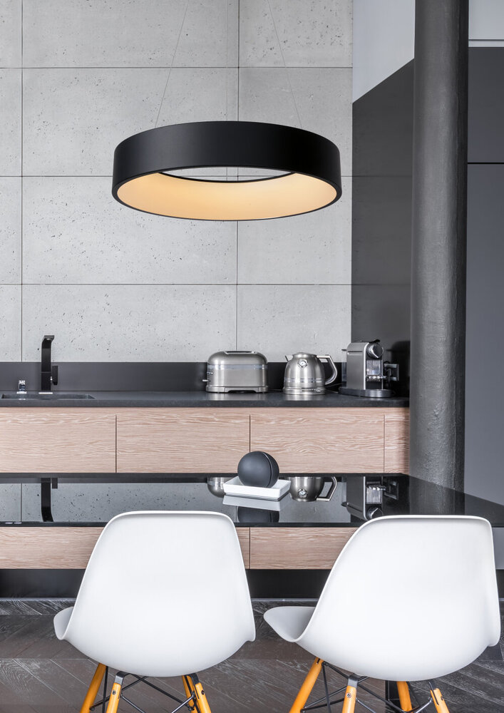 Lucide TALOWE LED - Hanglamp - Ø 60 cm - LED Dimb. - 1x39W 3000K - Zwart Lucide TALOWE LED - Hanglamp - Ø 60 cm - LED Dimb. - 1x39W 3000K - Zwart