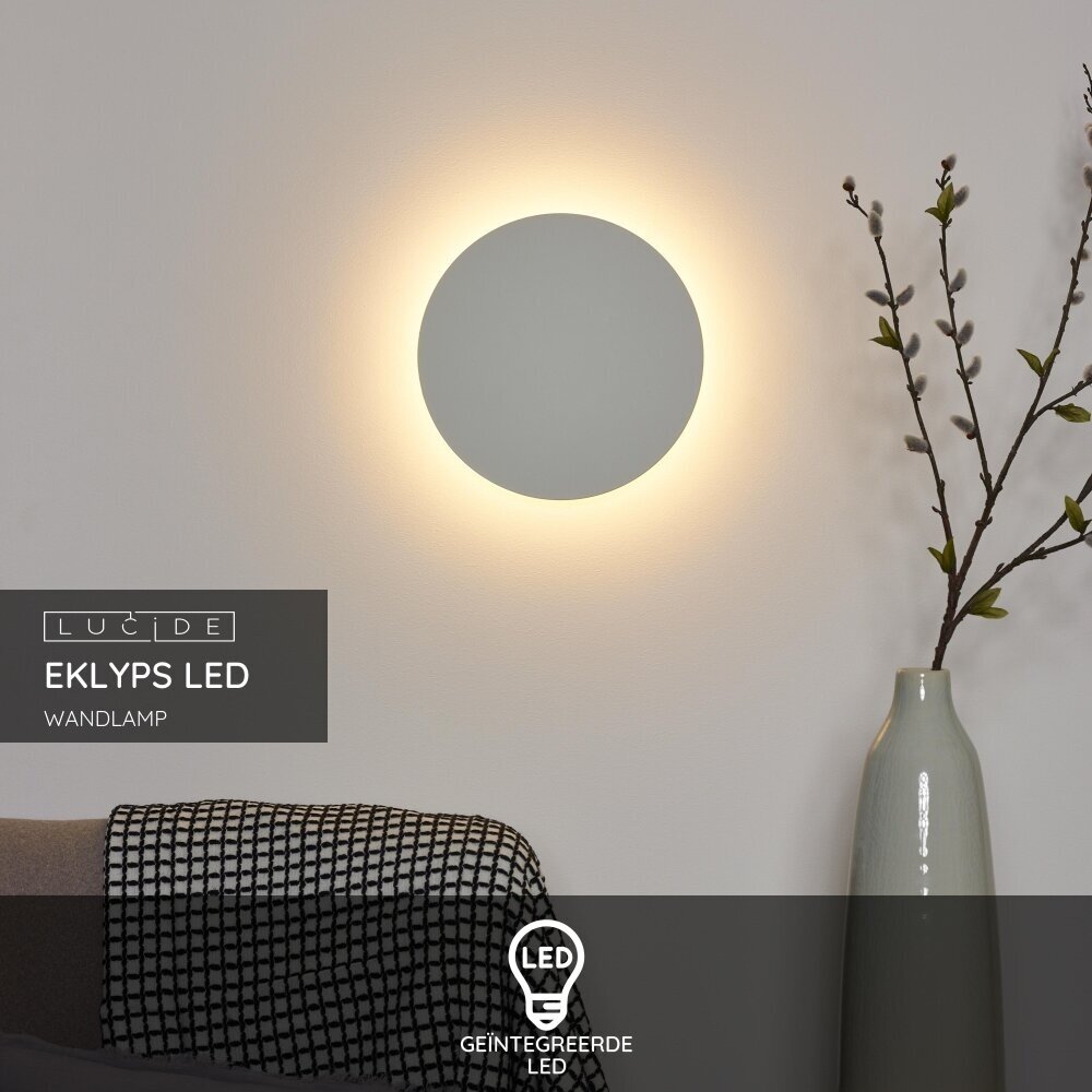 Lucide EKLYPS LED - Wandlamp - Ø 25 cm - LED - 1x9W 3000K - Wit Lucide EKLYPS LED - Wandlamp - Ø 25 cm - LED - 1x9W 3000K - Wit