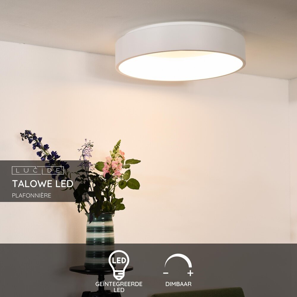 Lucide TALOWE LED - Plafonnière - Ø 60 cm - LED Dimb. - 1x42W 3000K - Wit Lucide TALOWE LED - Plafonnière - Ø 60 cm - LED Dimb. - 1x42W 3000K - Wit