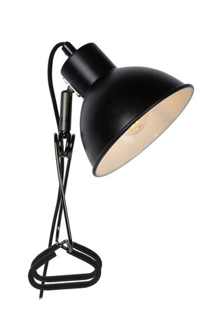 Lucide MOYS - Klemlamp - 1xE27 - Zwart Lucide MOYS - Klemlamp - 1xE27 - Zwart
