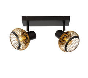 Lucide LUCAS - Plafondspot - 2xE14 - Mat Goud / Messing