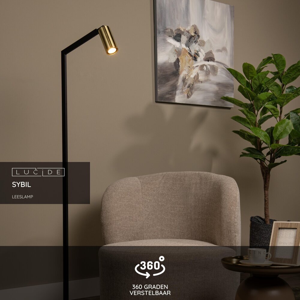 Lucide SYBIL - Leeslamp - 1xGU10 - Zwart Lucide SYBIL - Leeslamp - 1xGU10 - Zwart