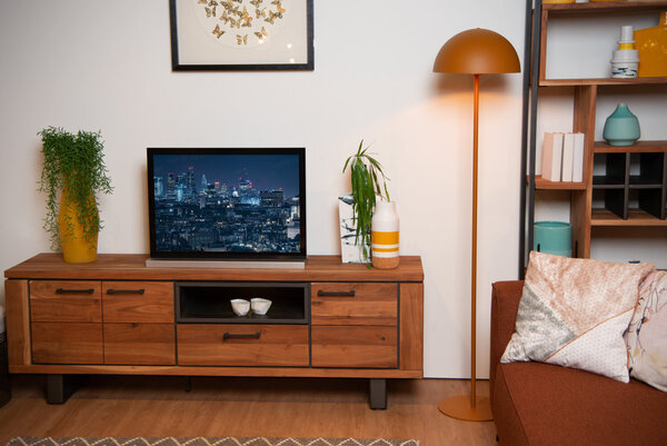 Lucide SIEMON - Vloerlamp - Ø 35 cm - 1xE27 - Okergeel